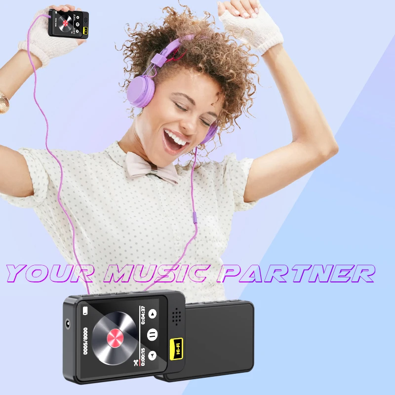 1.8inch Touch Screen MP3 Music Player Portable HIFI MP4 Video Playback Bluetooth 5.2 Speaker for E-book FM Radio Recorder E-Book - Image 4