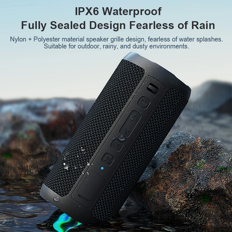 Portable Bluetooth Speaker 24W IPX6 Waterproof Outdoor Sports Camping Wireless Speaker Bass Boost BT5.3 RGB Light Speaker - Image 6