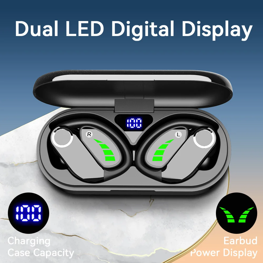 for ZTE Nubia Z70 Ultra Z60S Pro Z50S Wireless Bluetooth headset hanging ear digital display hanging sports headphones open men - Image 5