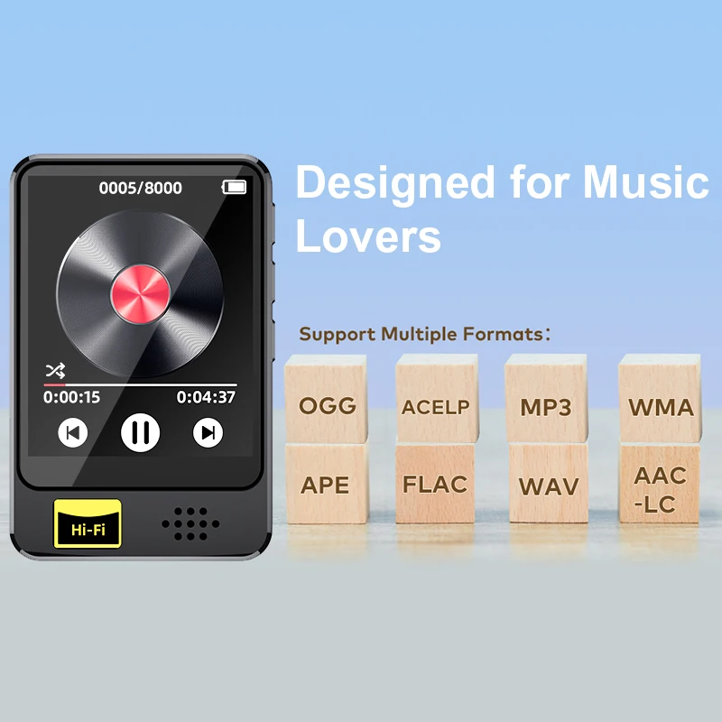 1.8inch Touch Screen MP3 Music Player Portable HIFI MP4 Video Playback Bluetooth 5.2 Speaker for E-book FM Radio Recorder E-Book - Image 3