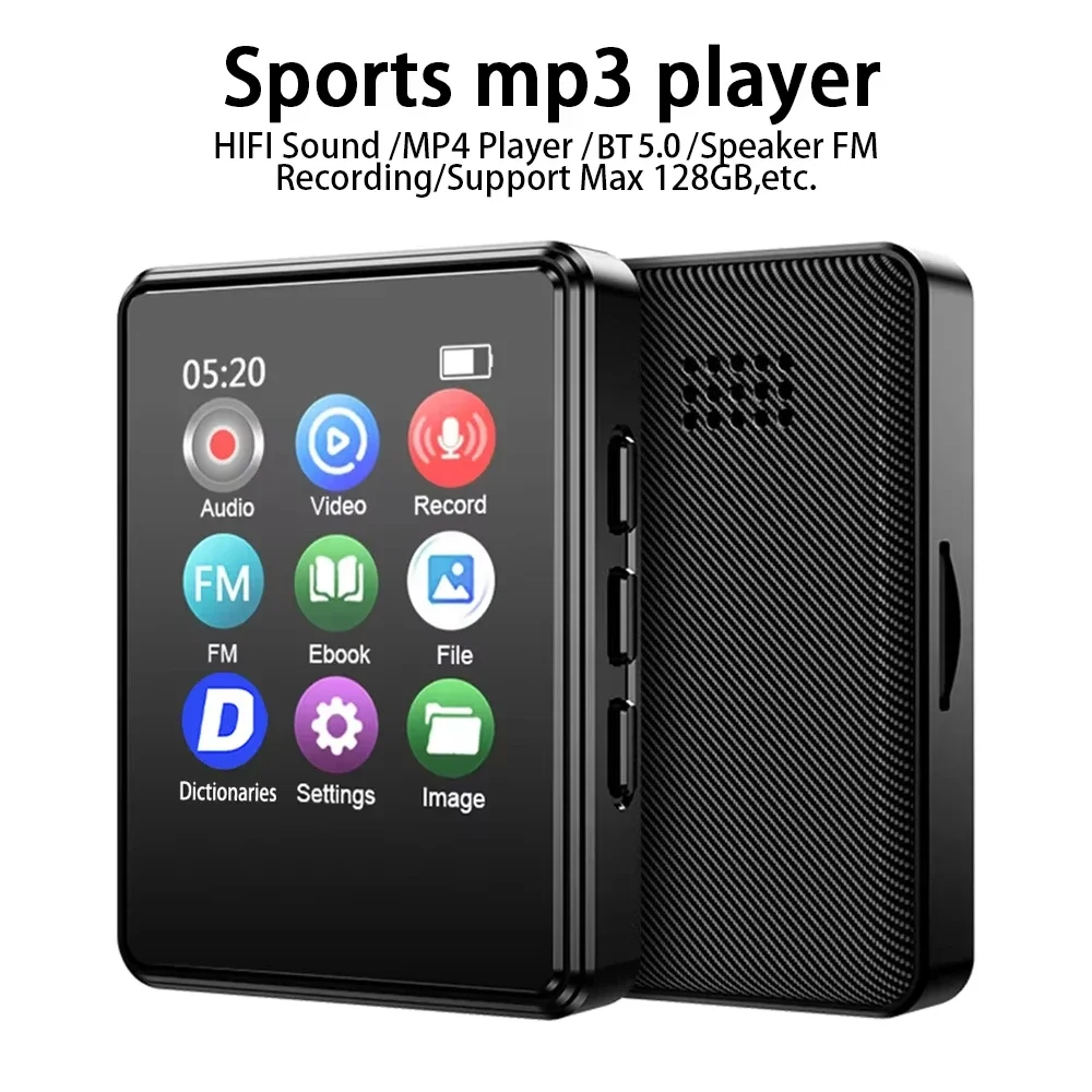 1.8inch Touch Screen MP3 Music Player Portable HIFI MP4 Player Bluetooth 5.0 HIFI Sound for E-book FM Radio Recording Video Play - Image 5