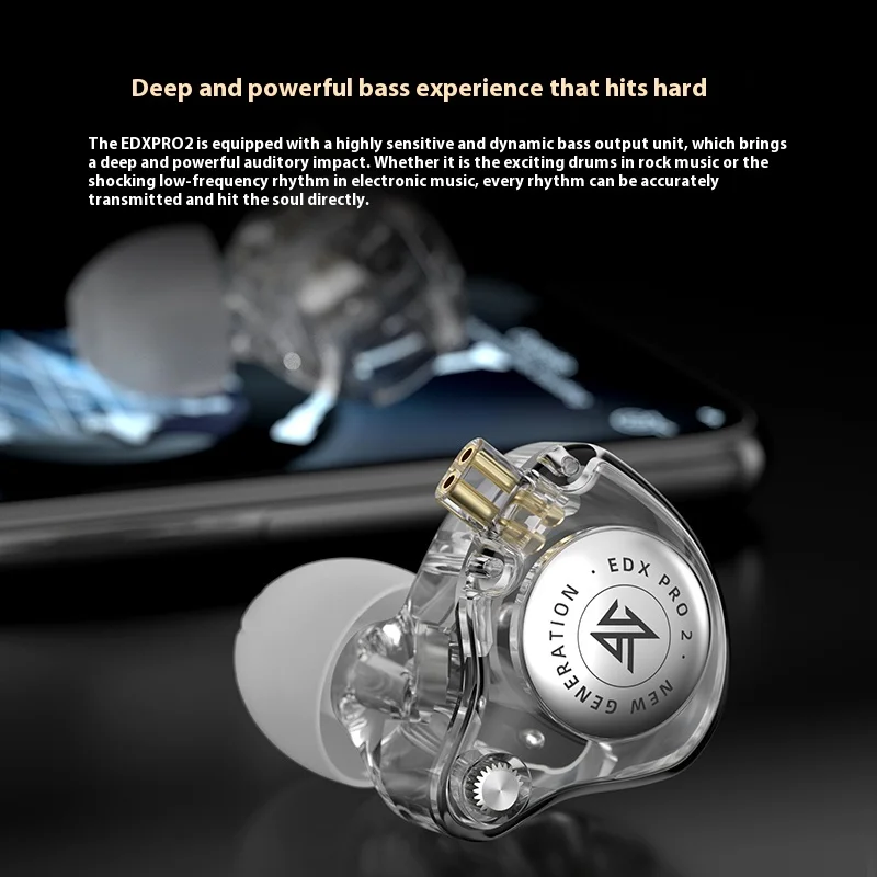 KZ EDX PRO 2 Wired HiFi Earphone Superlinear Dynamic Drive High Quality Ergonomics In Ear Monitor Headset Custom Music Earbuds - Image 3