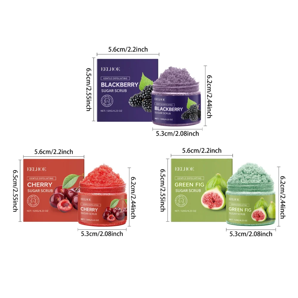 Eelhoe 120g Sugar Body Exfoliating Scrub Cleaning Skin Oil Control Remove Dead Skin Repair Rough Nourishing Smooth Skin Scrub - Image 6