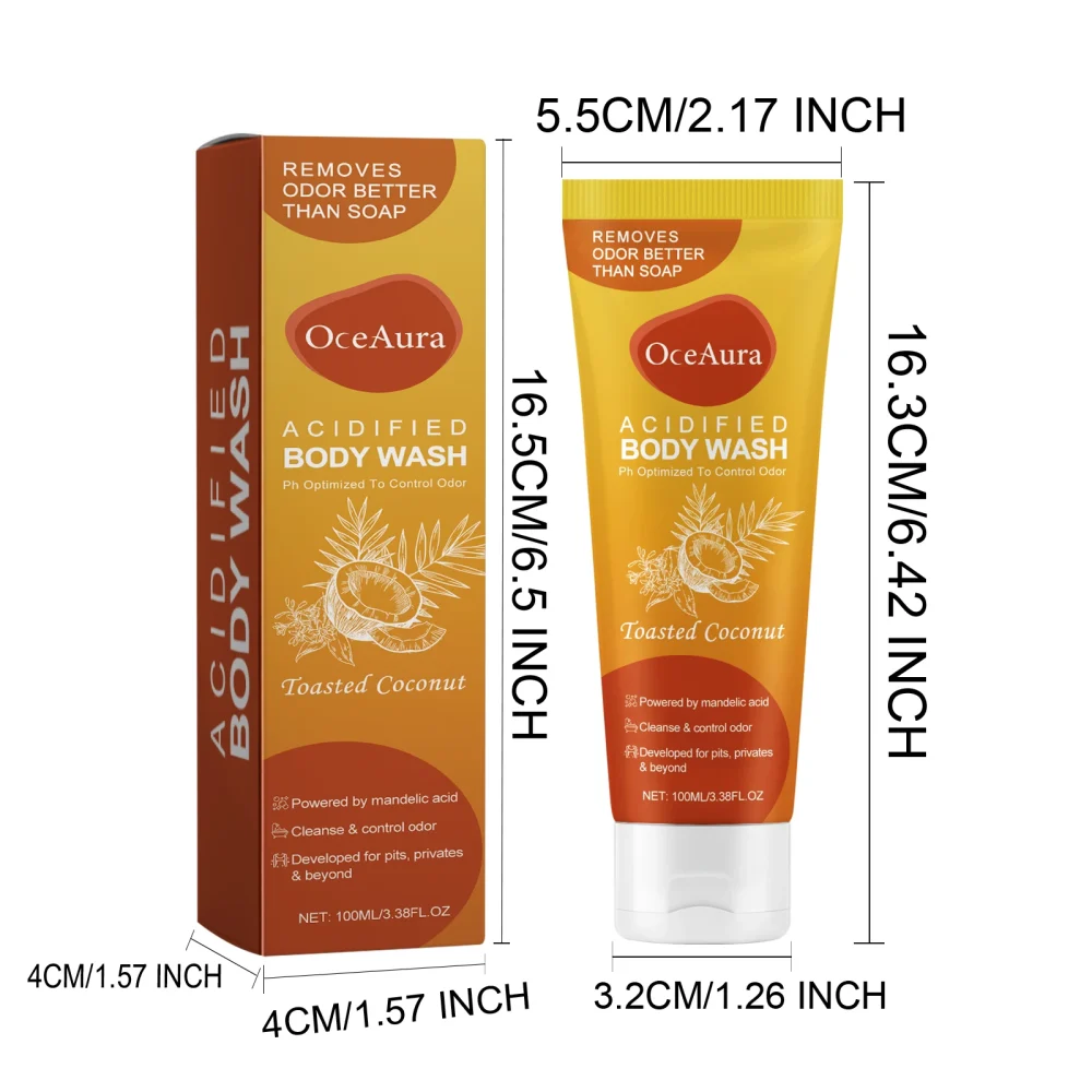 Oceaura Coconut Vanilla Body Wash Gel Lasting Fragrance Deep Cleaning Dirt Nourishing Moisturizing Skin Remove Odor Body Shampoo - Image 6