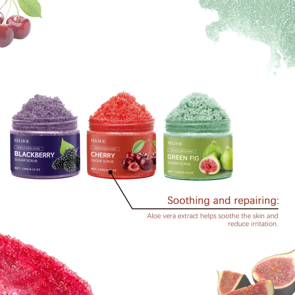 Eelhoe 120g Sugar Body Exfoliating Scrub Cleaning Skin Oil Control Remove Dead Skin Repair Rough Nourishing Smooth Skin Scrub - Image 4