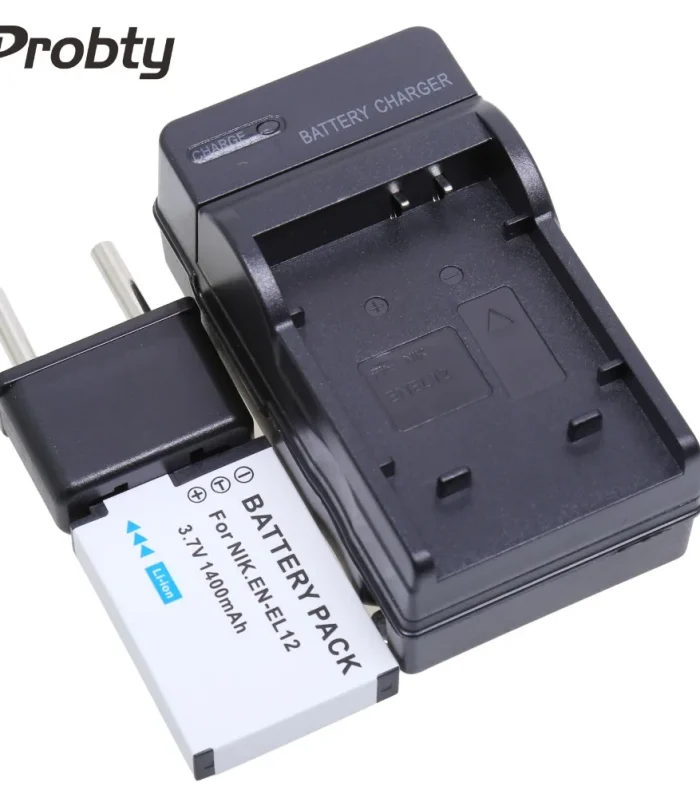 PROBTY EN-EL12 EN EL12 Camera Battery + Charger for Nikon Coolpix S9700 S9500 S9400 S9300 S9100 S8200 S8100 S8000 S6300 S6200