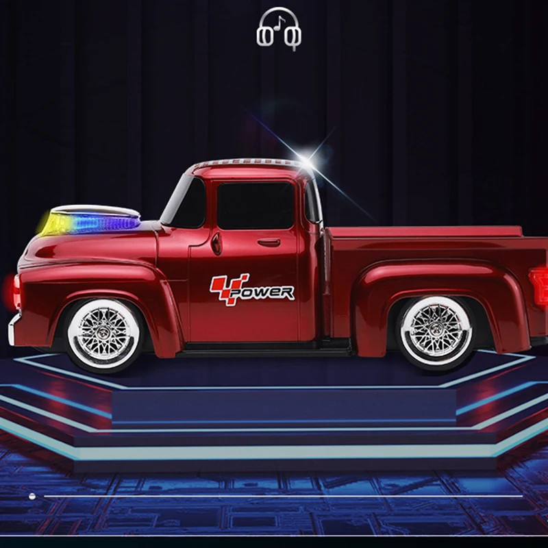 Old Pickup Truck Alloy Car Design Wireless Speakers High Fidelity Stereo Bluetooth Surround Outdoor Music Player Supports TF FM - Image 5