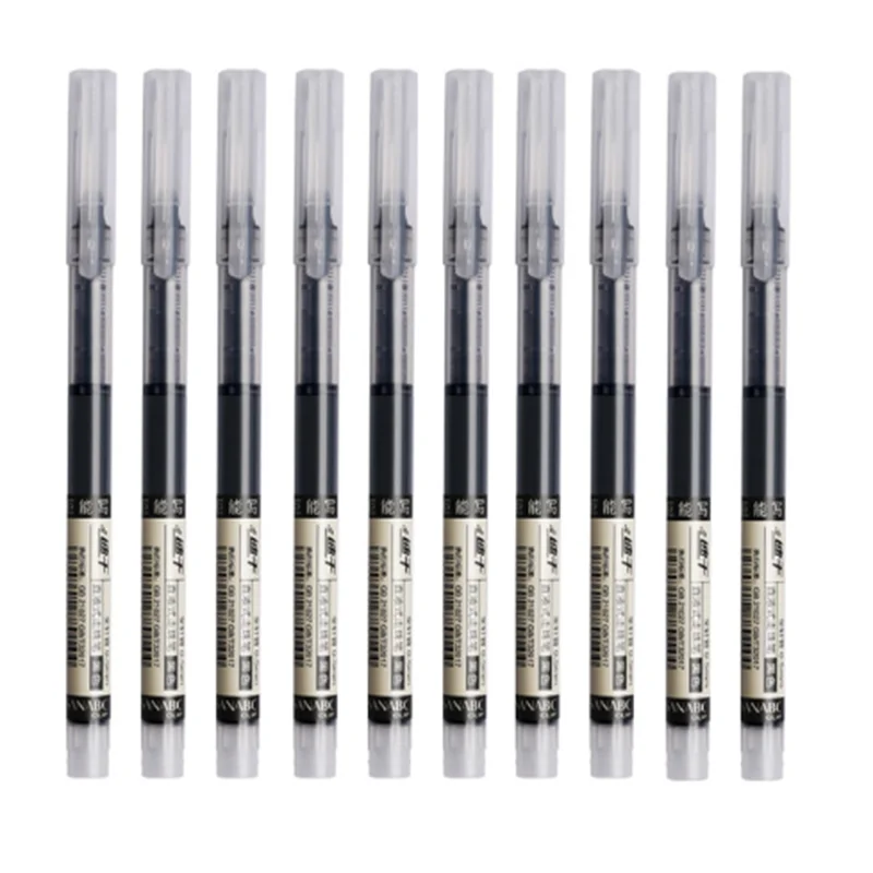 24 Pcs Straight Liquid Ball Pen Quick Drying Test Signature Gel Pen 0.5mm Black Blue Ink School Office Ball Pen - Image 3