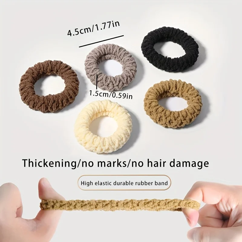 10pcs High Elasticity Durable Seamless Hair Ties, Suitable for Braided Ponytails and Thick Hair, Hair Bands and Headband - Image 6