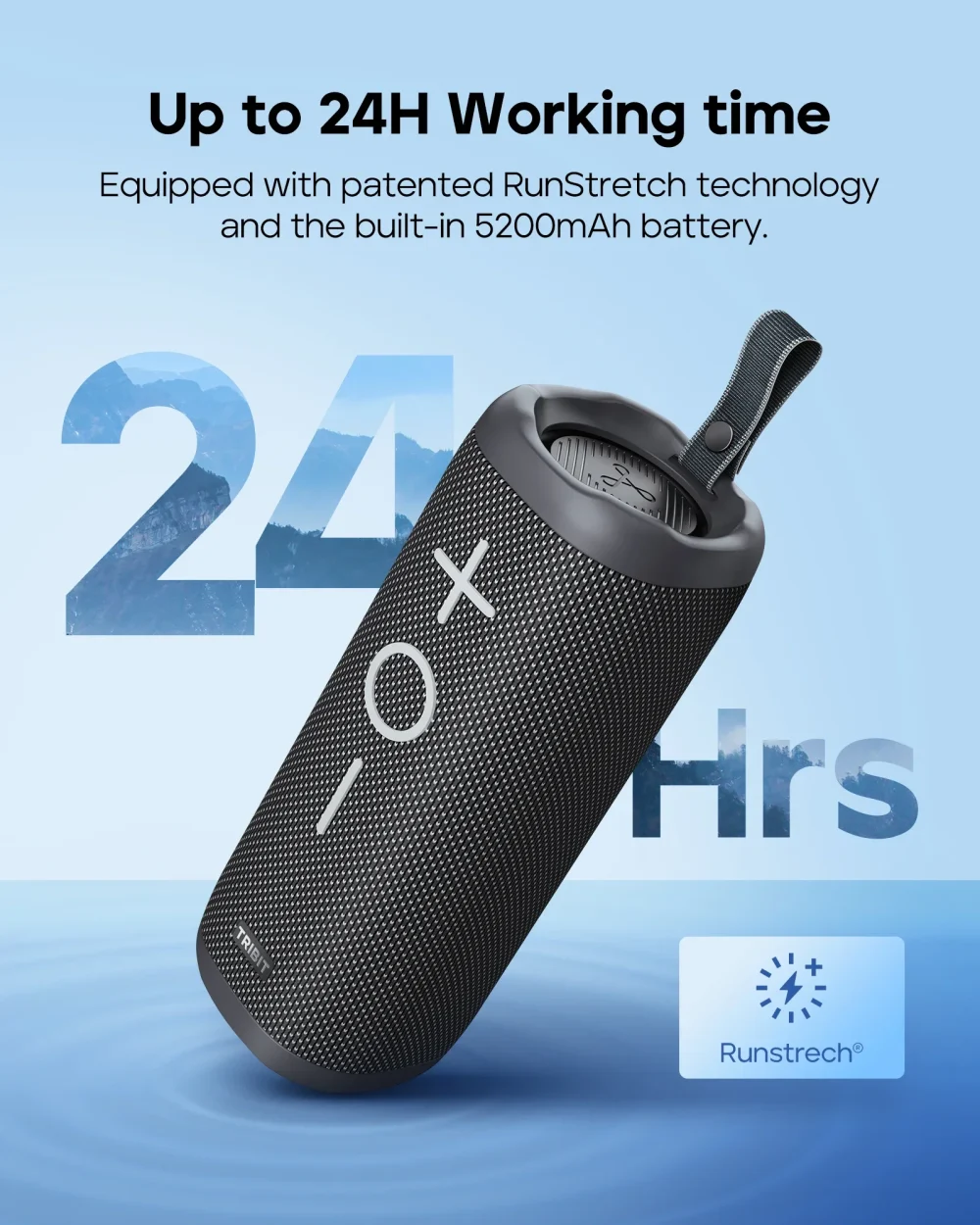 TRIBIT StormBox 2 Portable Bluetooth Speaker, 34W Power, IPX7 Waterproof Wireless Speaker 24-hrs Playtime For Camping, Hiking - Image 3