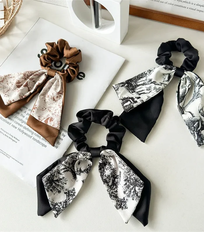 New Chinese Style Rabbit Ear Headband High Elasticity Braided Hair Accessories Ponytail Headpiece Girl Hair Accessoires Hair Tie
