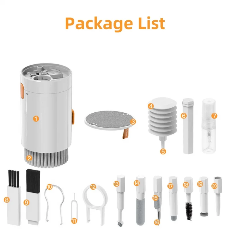 20 in 1 Laptop Keyboard Cleaning Tool Set Digital Camera Headset Mobile Phone Cleaner Kit Earphones Cleaning Pen Keycap Puller - Image 6