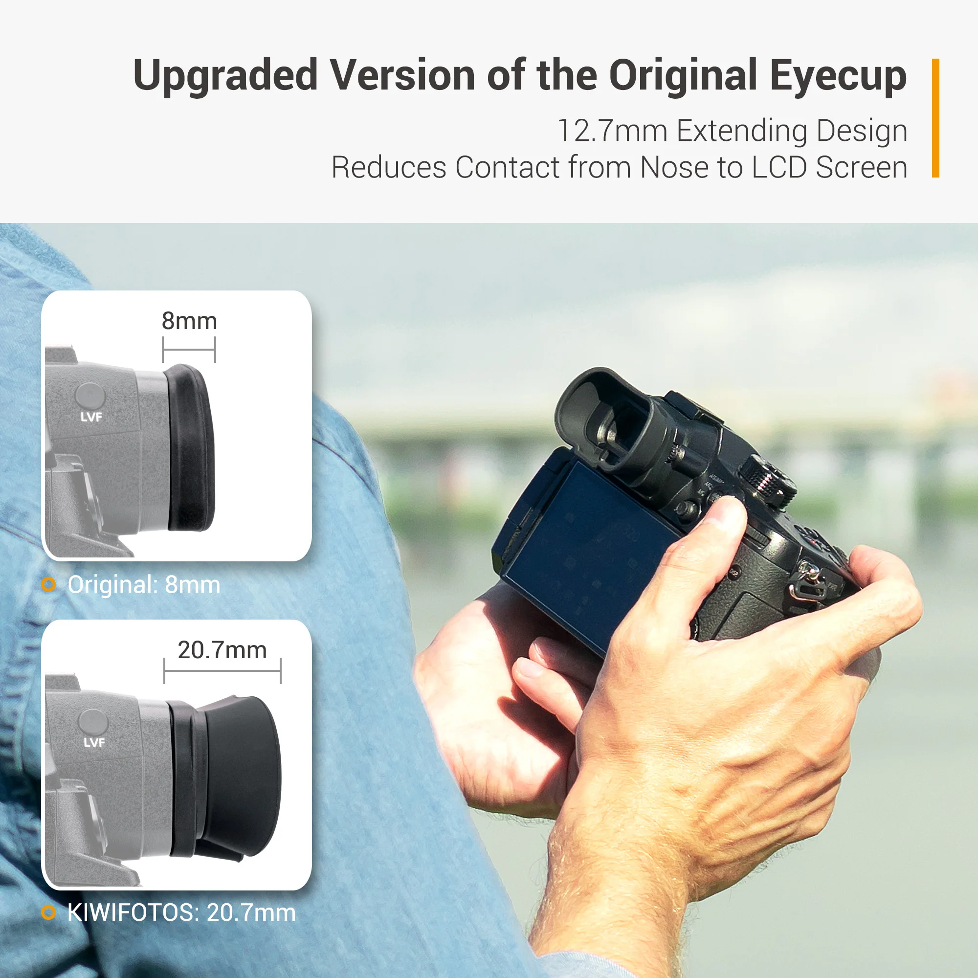 Soft Silicon Long Camera Eyecup Viewfinder Eyepiece Eye Cup for Panasonic DC-GH6 GH5S GH5 Replaces Panasonic 4YE1A561Z EyeCup - Image 5