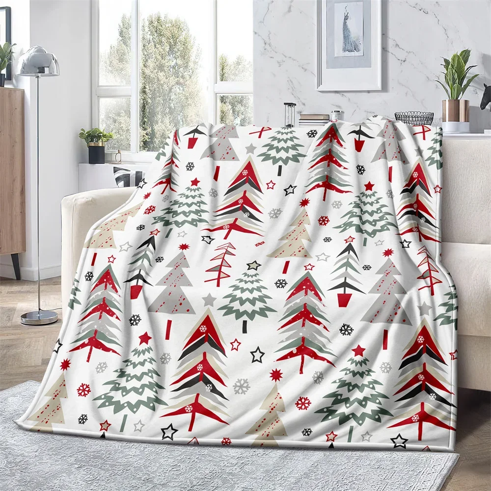 1pc Snow pine Microfiber Blanket Super Soft Throw Blankets For Bed Bedspread Sofa Decorative Camping Picnic Winter Warm Blanket - Image 2