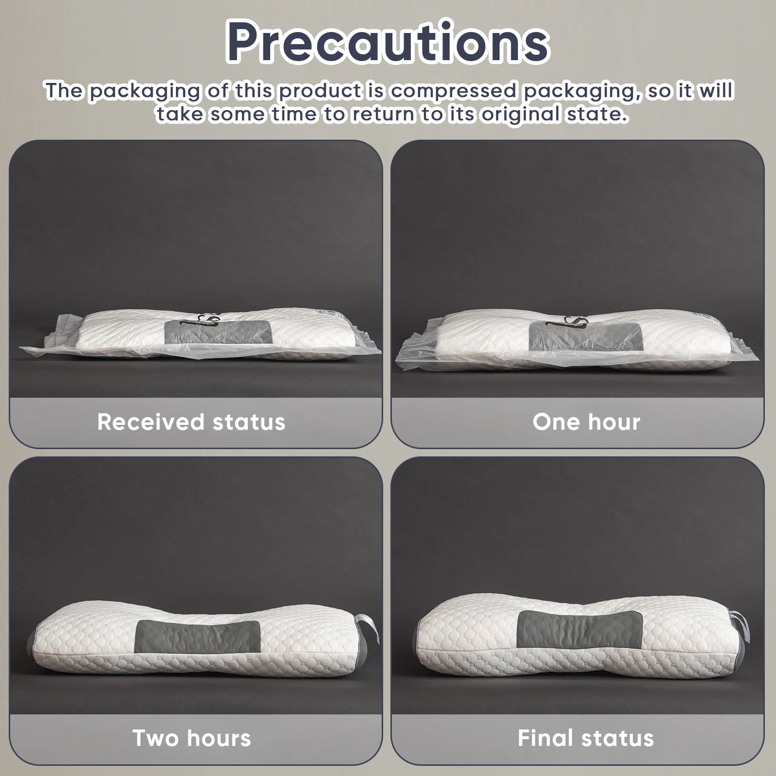 2pcs Massage Neck Pillows Adjustable Ergonomic Orthopedic Contour Support, High-Quality Pillow Core, All-Season Sleeping Comfort - Image 6