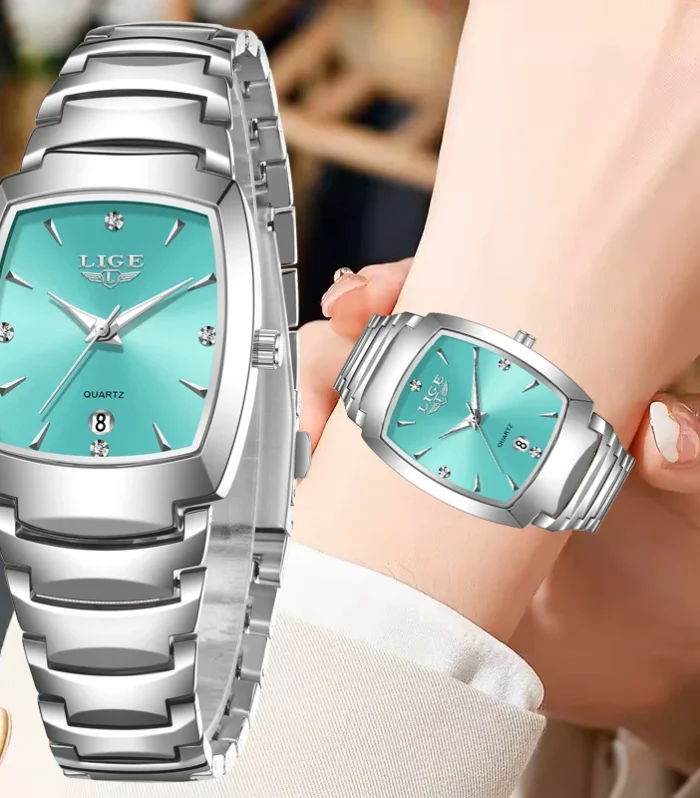 LIGE New Ladies Waterproof Watch Luxury Stainless Steel Women Watches Creative Fashion Original Elegant Quartz Wristwatch Gift