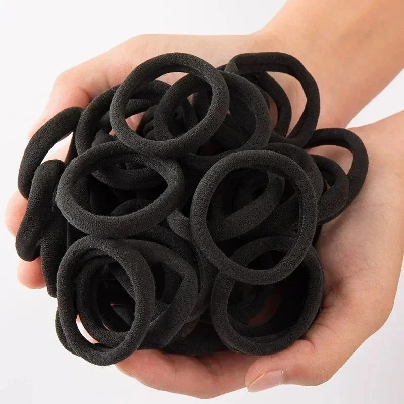 High Elastic Hair Bands for Women Girls Black Basic Hair Tie Headband Simple Ponytail Holder Headwear Hair Accessories - Image 3