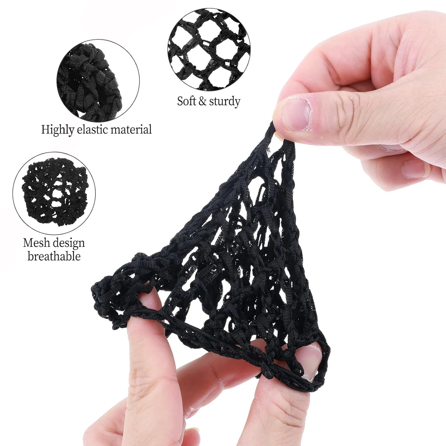 1/3pcs High quality Girls Ballet Dance Hair Net Elastic Hair Bands Ponytail Holder for Girl Women Accessoires - Image 2