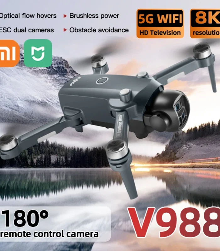 Xiaomi Mijia NEW V988 Drone 5.6-inch large screen remote control 8K Professional HD camera 5G WIFI Brushless RC Quadcopter Dron