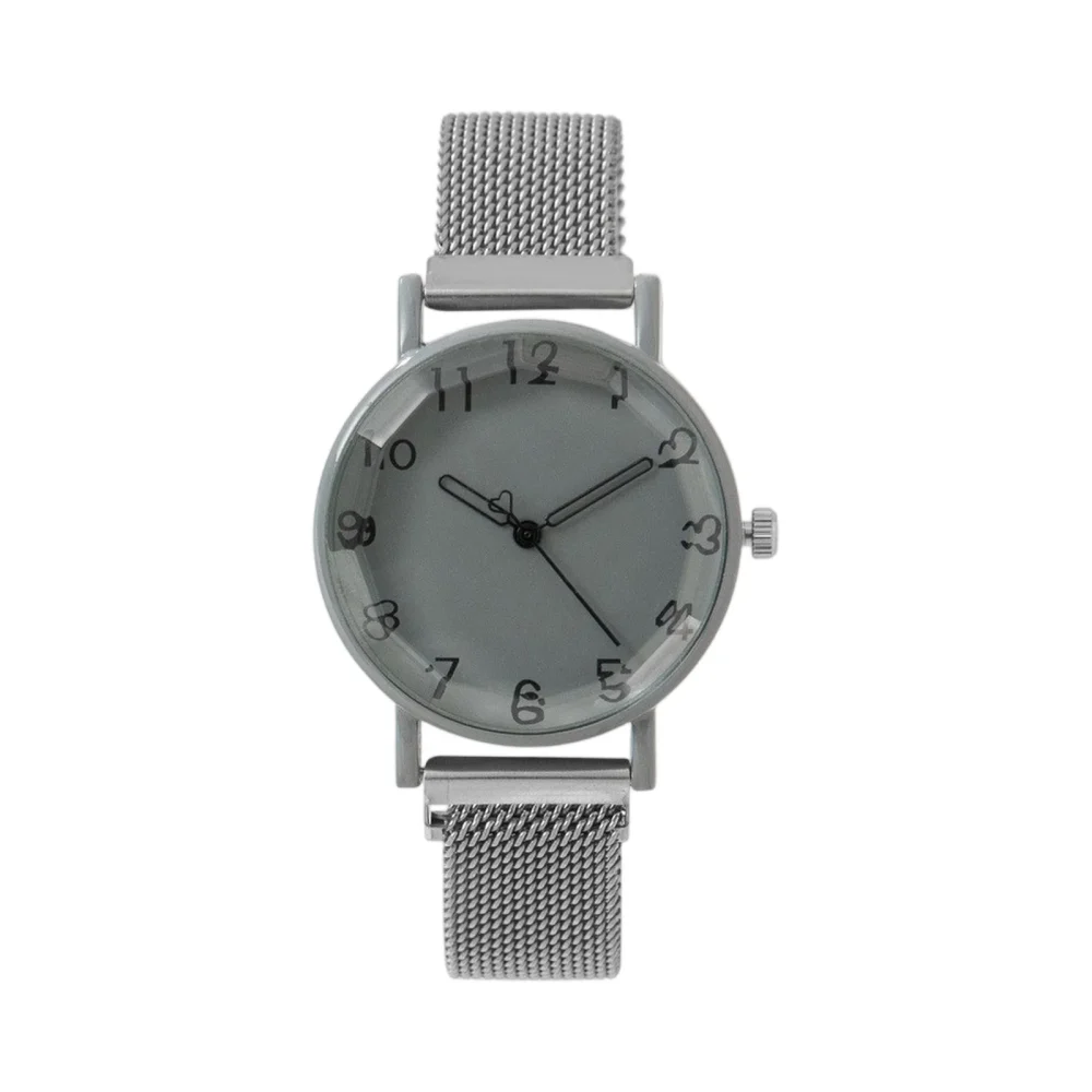Women New Popular Mechanical Watch Simple Style Metal Mesh Belt Quartz Movement Wristwatch Female Daily Vintage Hand Wear - Image 4