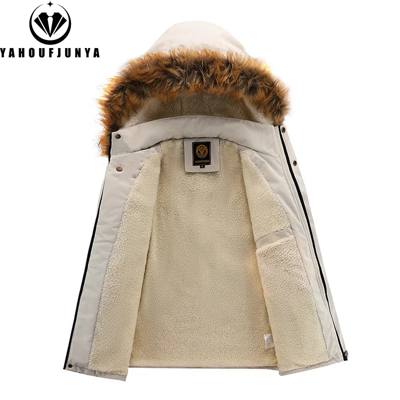 New Winter Men Outwear Fleece Warm Removable Hooded Hiking Jacket Men Outdoor Windproof Casual Fashion Jacket Coat Male Clothing - Image 2