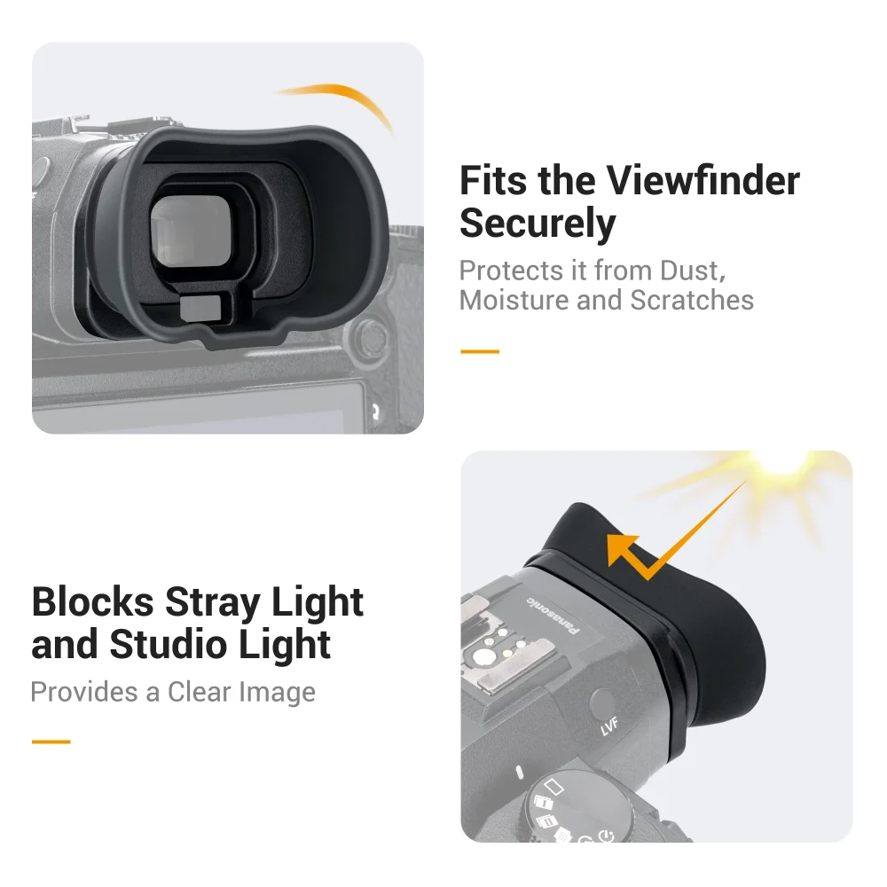 Soft Silicon Long Camera Eyecup Viewfinder Eyepiece Eye Cup for Panasonic DC-GH6 GH5S GH5 Replaces Panasonic 4YE1A561Z EyeCup - Image 3