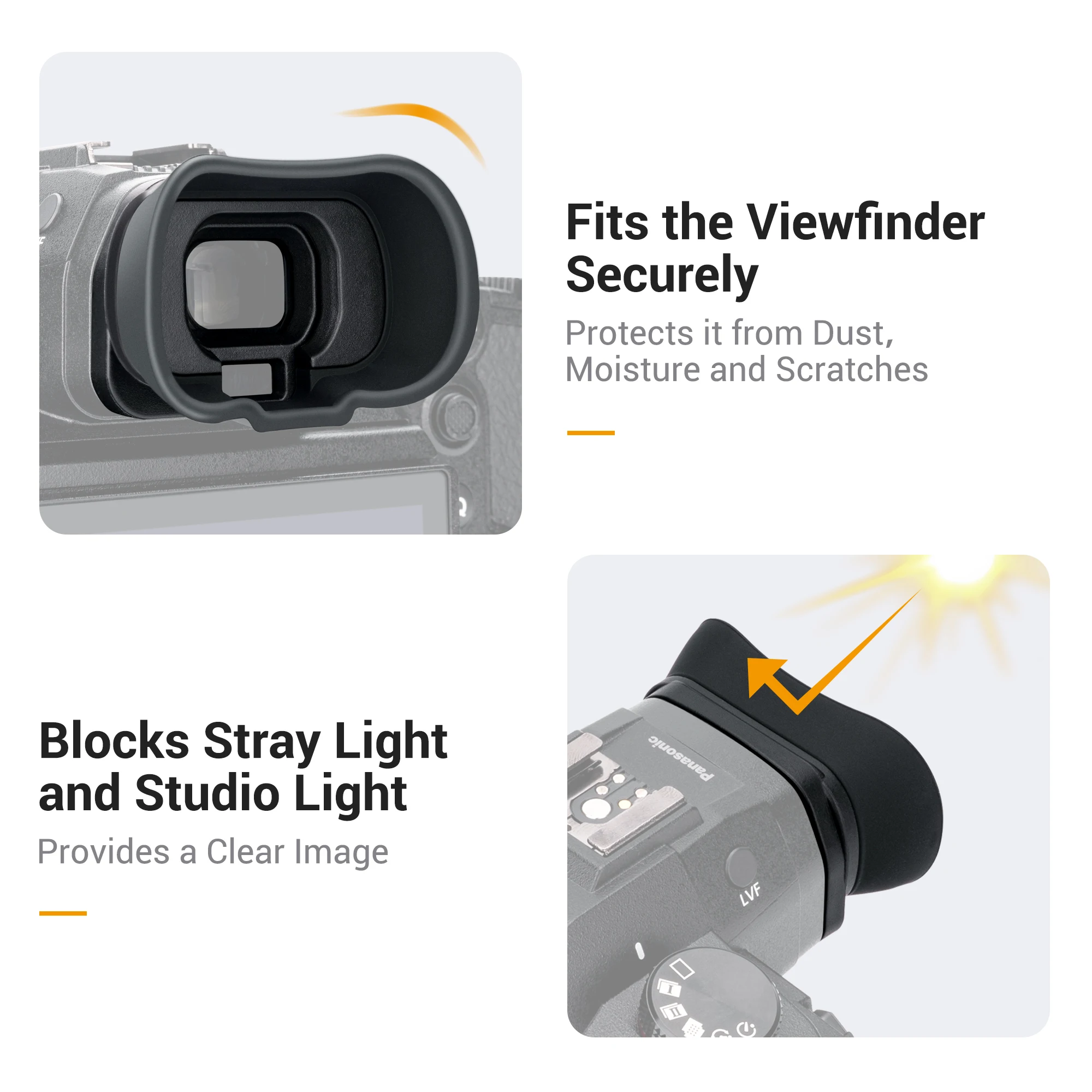 Soft Silicon Long Camera Eyecup Viewfinder Eyepiece Eye Cup for Panasonic DC-GH6 GH5S GH5 Replaces Panasonic 4YE1A561Z EyeCup - Image 3