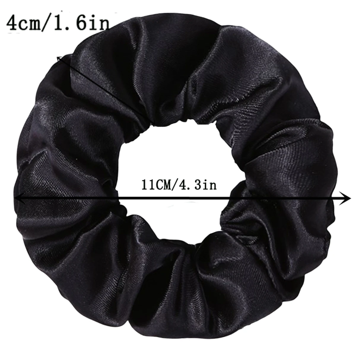 12/8pcs Premium Satin Large Intestine Hair Bands for Women Hundreds of Fabric Rubber Bands Hair Accessories - Image 4