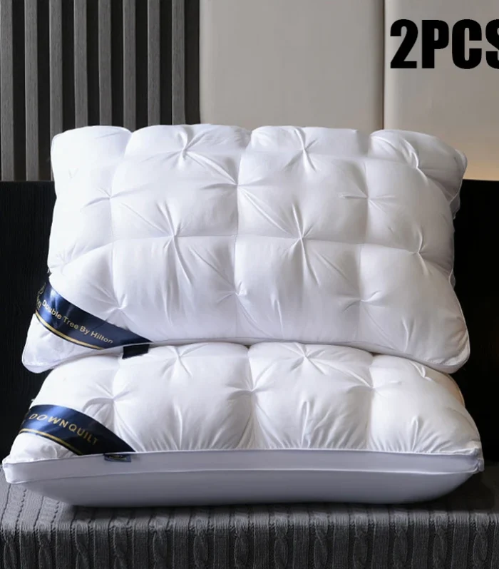 2-Piece Sleep Pillow Set, Soft Supportive Bed Pillows, Suitable for Back, Stomach, or Side Sleeping Luxury Hotel Pillows
