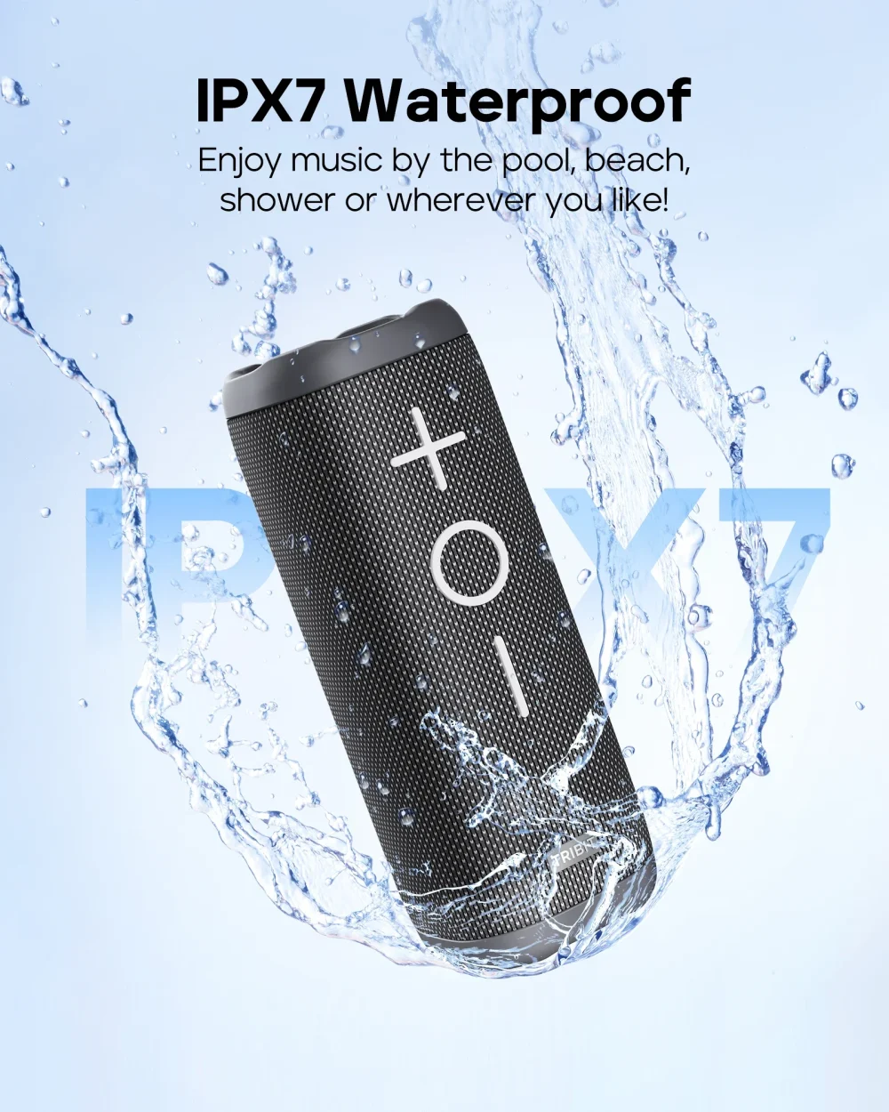 TRIBIT StormBox 2 Portable Bluetooth Speaker, 34W Power, IPX7 Waterproof Wireless Speaker 24-hrs Playtime For Camping, Hiking - Image 5