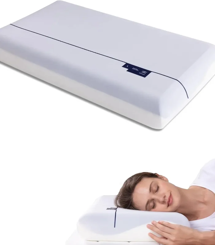 Cooling Memory Foam Pillows,Cervical Neck Pillow for Neck Pain Relief,Soft and Cooling for Back Side Sleeper Pillow - Two-Sided