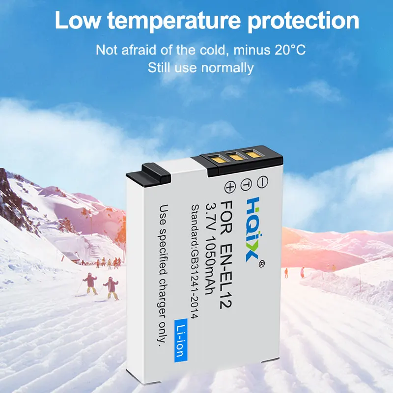 HQIX for Nikon S6300 S8000 S8100 S8200 S9050 S9100 S9200 S9300 S9400 S9500 S9600 S9700 S9900 Camera EN-EL12 Charger Battery - Image 3