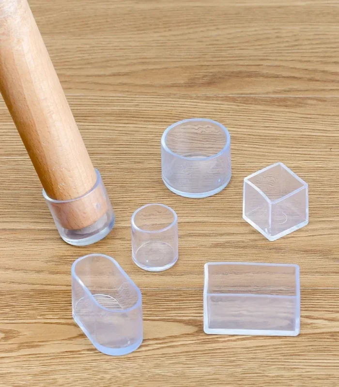 4-12Pcs Chair Leg Caps Protector Rubber Round Square Floor Table Foot Cover Socks Pipe Plugs Furniture Leveling Feet Home Decor