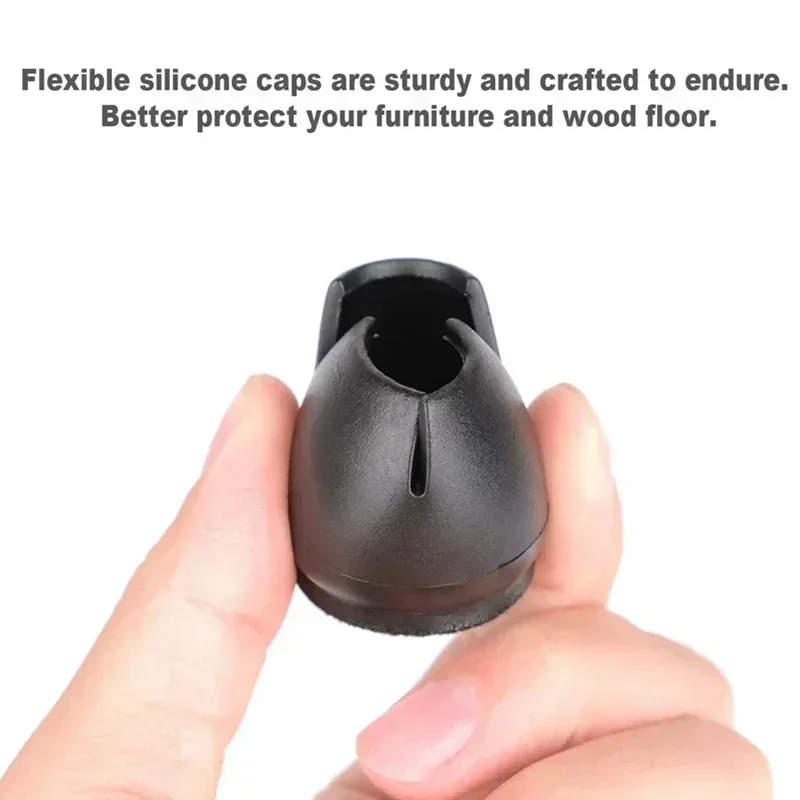 16Pcs round Table & Chair Leg Pads with Felt Non-Slip Mute Furniture Feet Bottom Cover Cap Wood Floor Anti-Scratch Protector Mat - Image 6