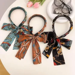 Vintage Long Ribbon Hairband for Women Elegant Hair Accessories Fashion Ribbon Braided Hair Tie Hairband Headwear