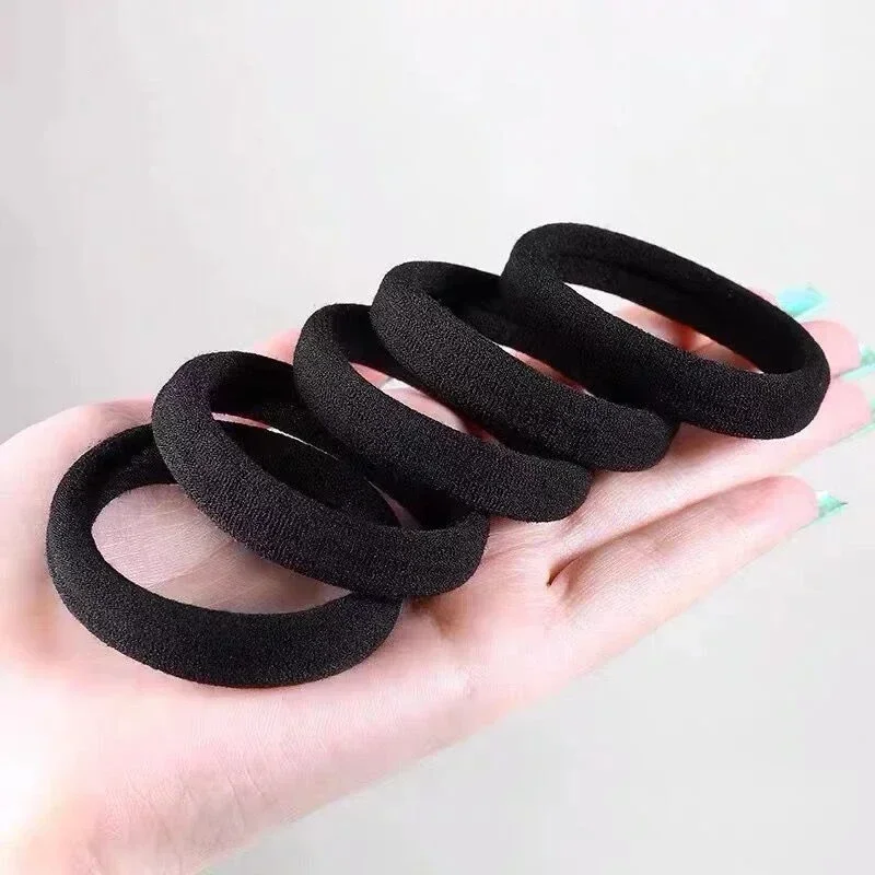 High Elastic Hair Bands for Women Girls Black Basic Hair Tie Headband Simple Ponytail Holder Headwear Hair Accessories - Image 2