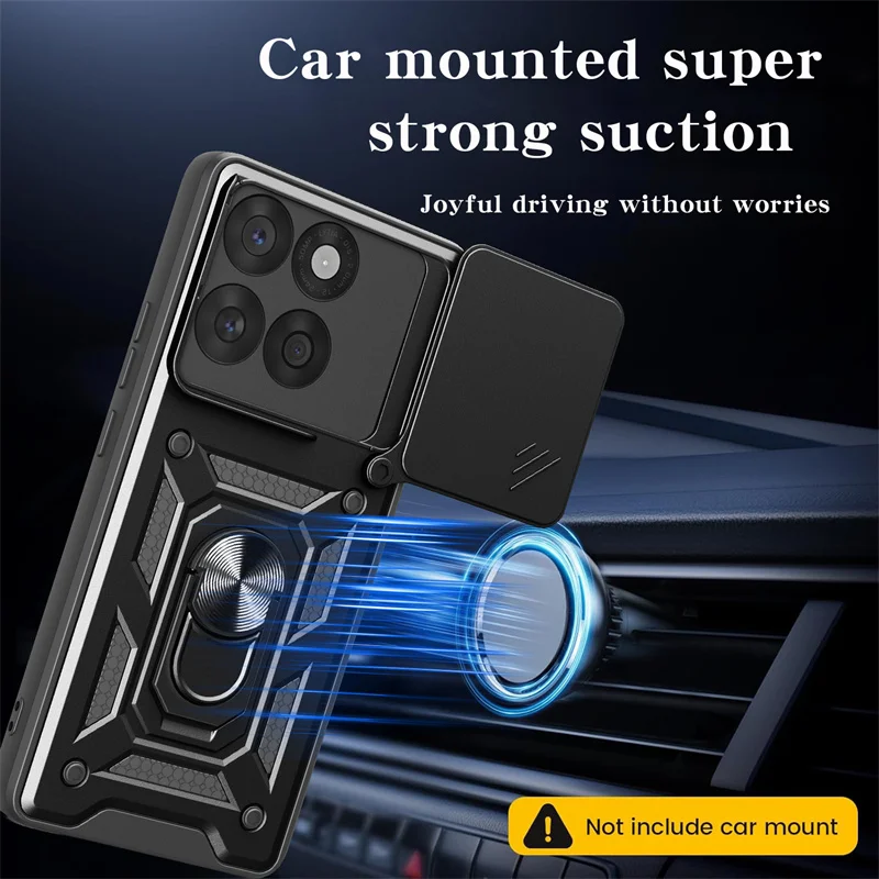 For Motorola Edge 60 Fusion 5G Case Slide Lens Camera Shockproof Armor Phone Case For Moto Edge60 Fusion Ring Holder Back Cover - Image 2