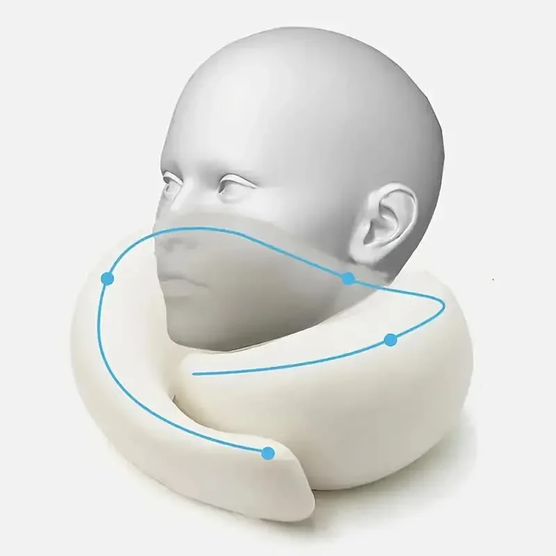 Portable Adjustable Travel Neck Pillow Memory Foam U-shaped Pillow Snail Style Travel Neck Support Soft Noon Break Sleep Pillow - Image 6
