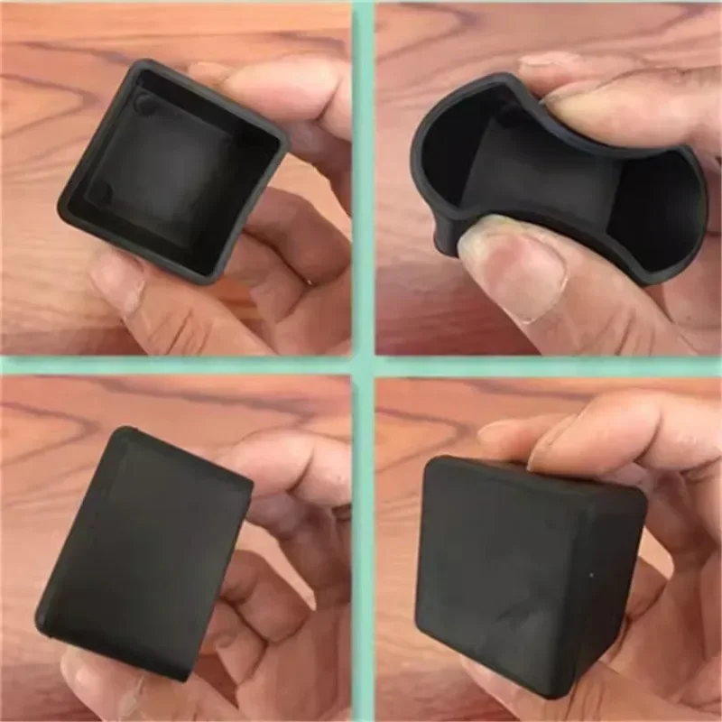 4-16Pcs Non-Slip Chair Leg Caps Rubber Square Floor Table Foot Cover Socks Pipe Plugs Furniture Leveling Feet Floor Protectors - Image 5
