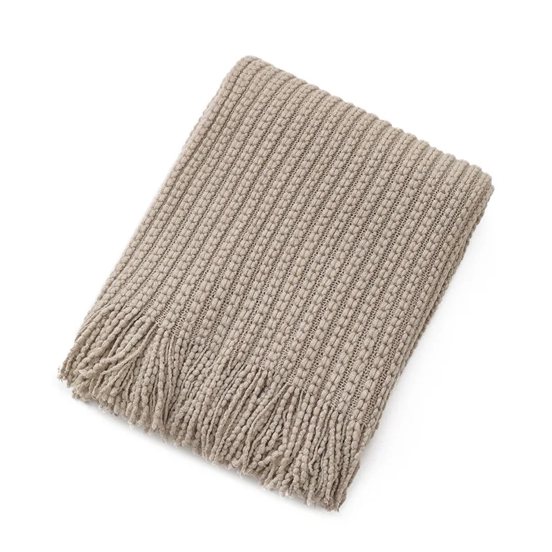 Textile City Nordic Throw Blanket Knitted Sofa Cover Office Nap Air Conditioner Blanket Bohemian Hotel Decor Bedspread Towel - Image 6