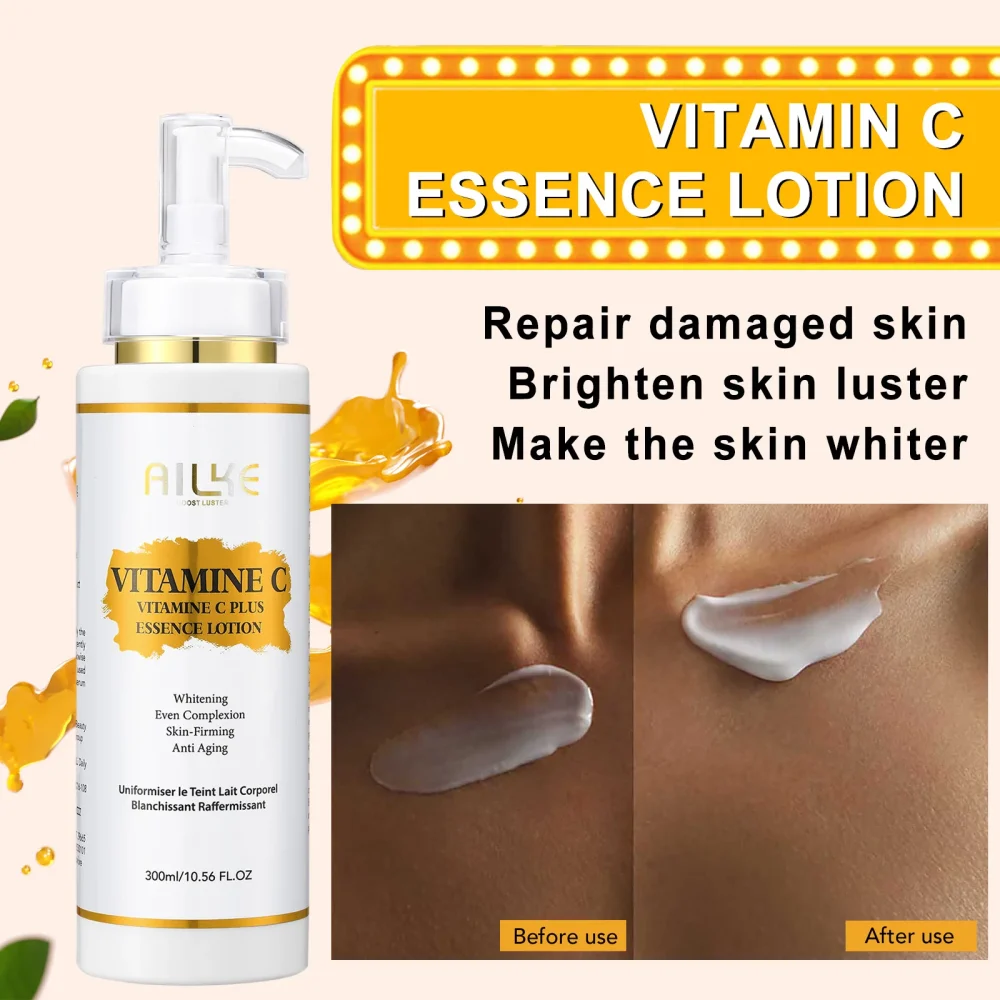 AILKE Vitamin C Skin Care Set, with Lightening Body Lotion, Even Skin Tone Face Cream, Whitening Serum, Brightening Soap - Image 2