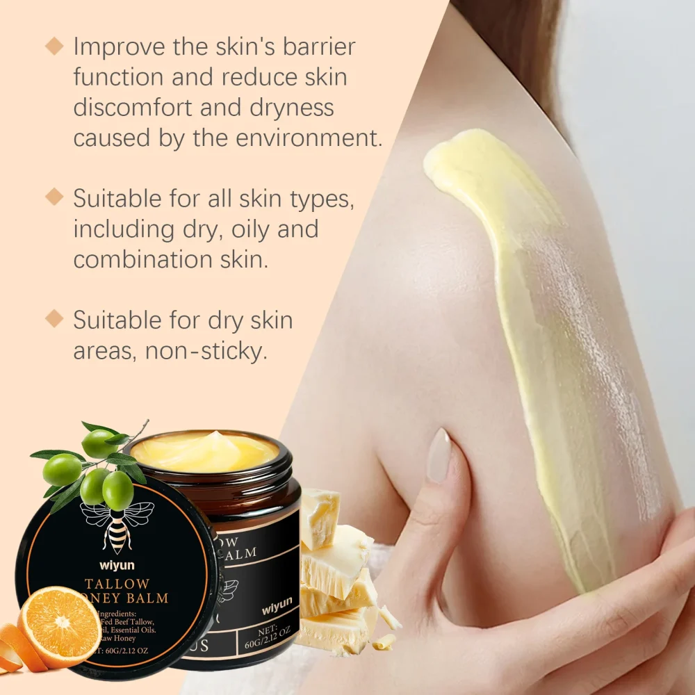 Tallow Honey Cream Glow Hydrating Skin Improve Elasticity Soft Bleaching Improve Dullness Firming Face Body Moisturizer Lotion - Image 2