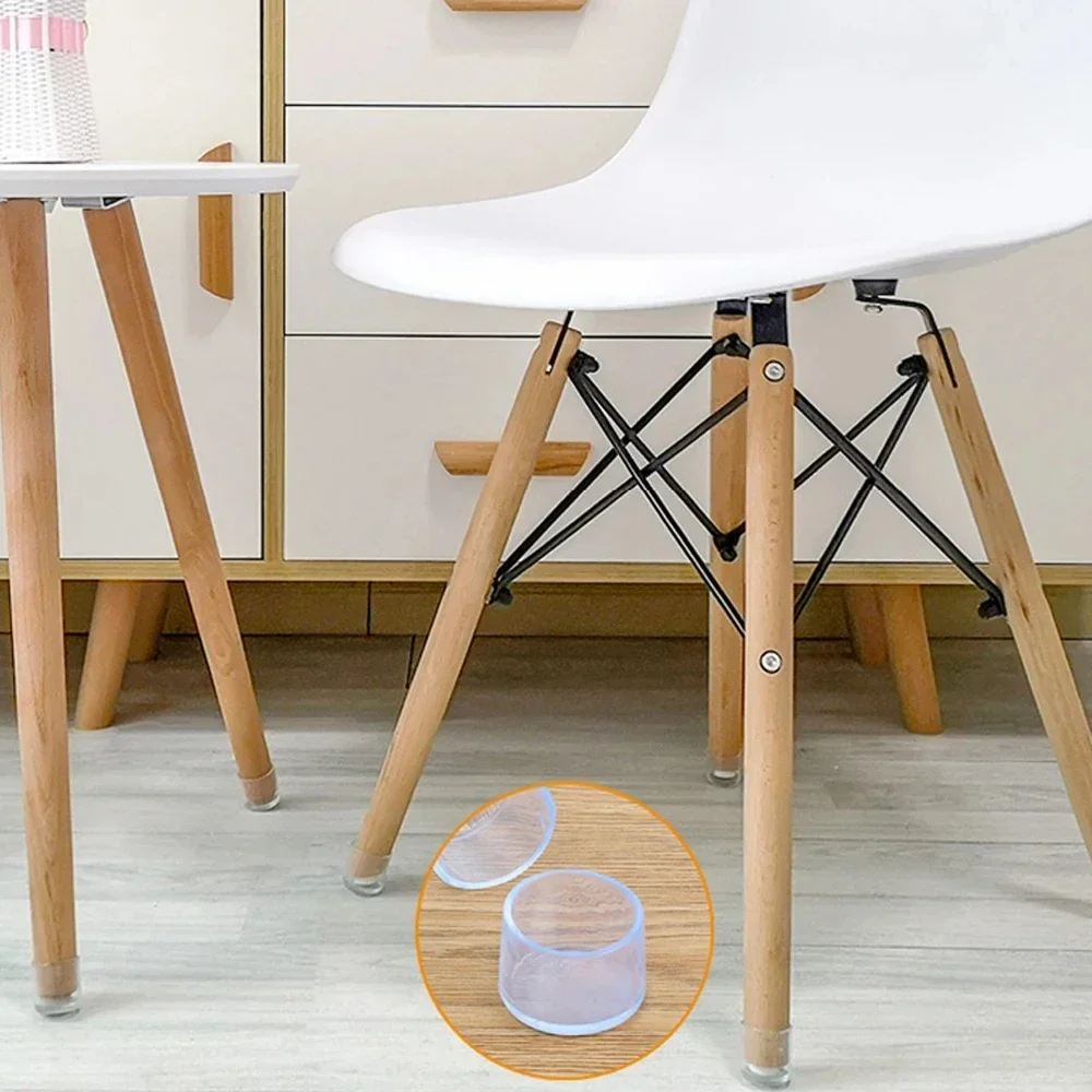 4-12Pcs Chair Leg Caps Protector Rubber Round Square Floor Table Foot Cover Socks Pipe Plugs Furniture Leveling Feet Home Decor - Image 4