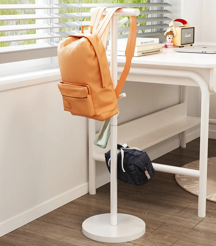 Floor-Standing Schoolbag Hanger, Bedroom Coat and Hat Rack, Kidsren's Backpack Rack, Desk Hook, Tableside Bedside Bag Placement Artifact