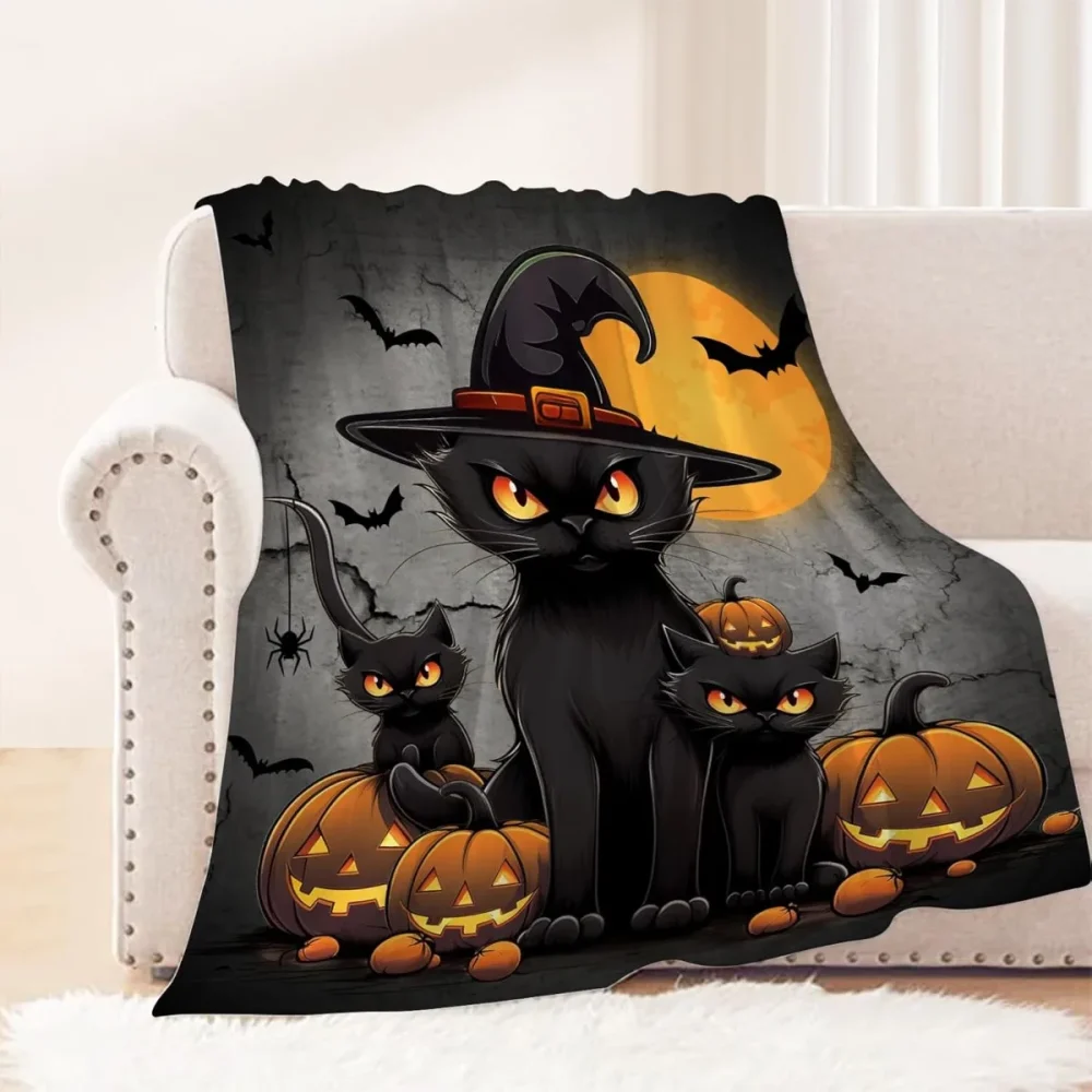 Halloween Throw Blanket for Women Men Soft Cozy Fleece Couch Living Room Bed Blanket for Kids Girls Boys - Image 3