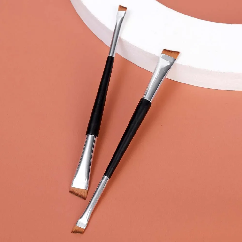Professional Eyebrow Brush Eyeliner Angled Flat Head Blade Eye Liner Brow Contour Makeup Brushes Double-head Make Up Tools 15pcs - Image 6