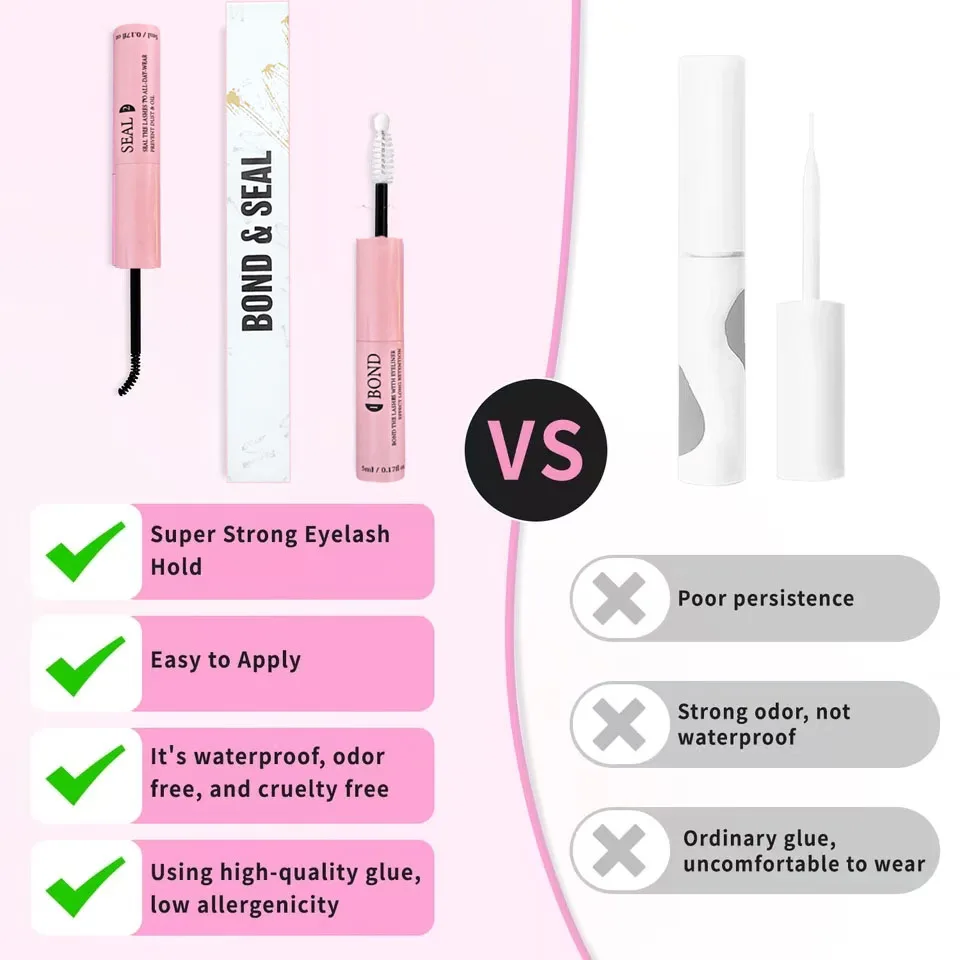 DIY Clusters Lash Kit Full Set 8-16mm Mix Bond&Seal Tweezers Lash for Self Application Makeup Individual Eyelash Extensions - Image 6