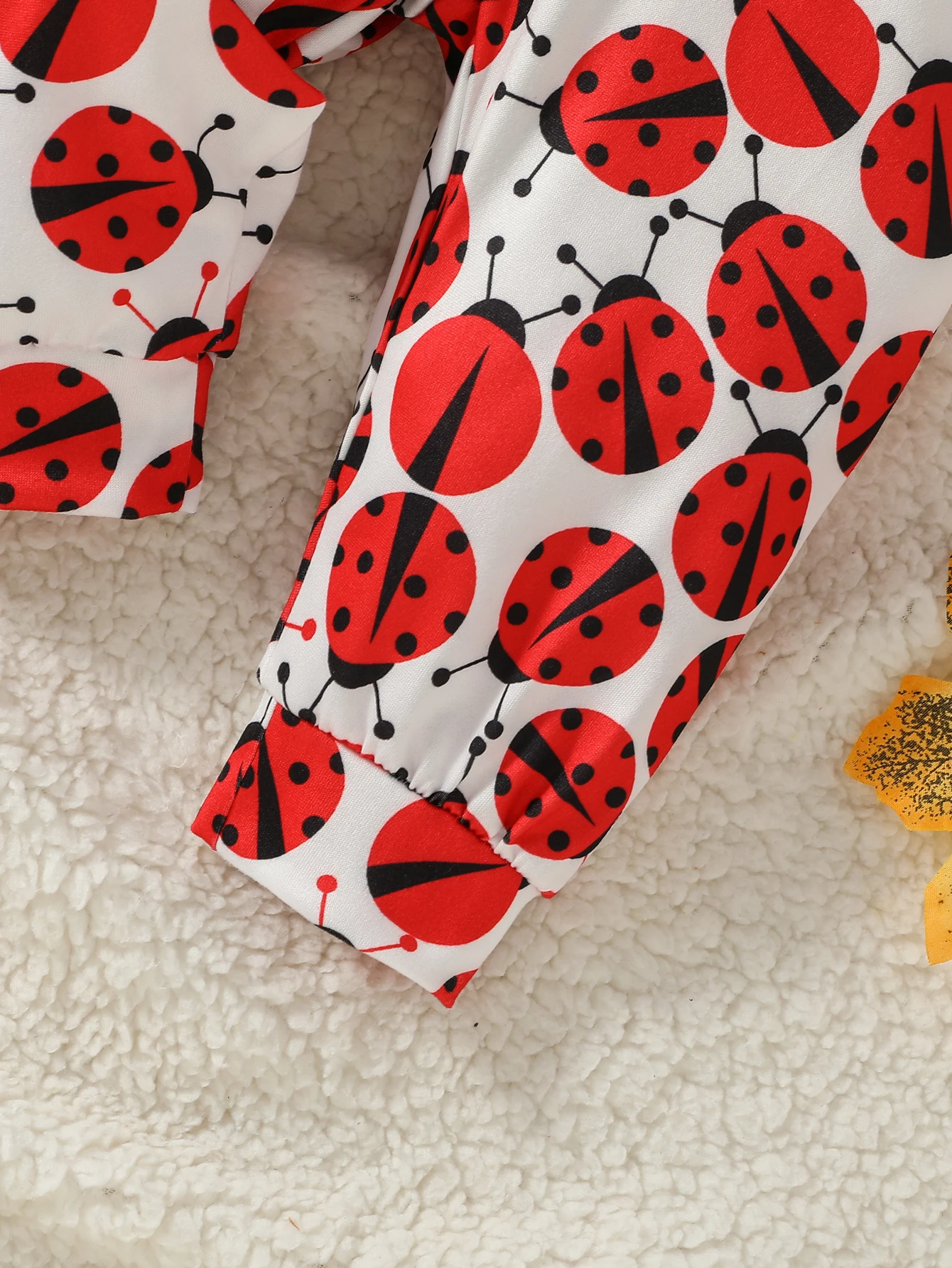 3-28M Baby Girl Fashion Clothes Infant Long Sleeve Cartoon Ladybird Bodysuit +Pant Set+Headband 3PCS - Image 6