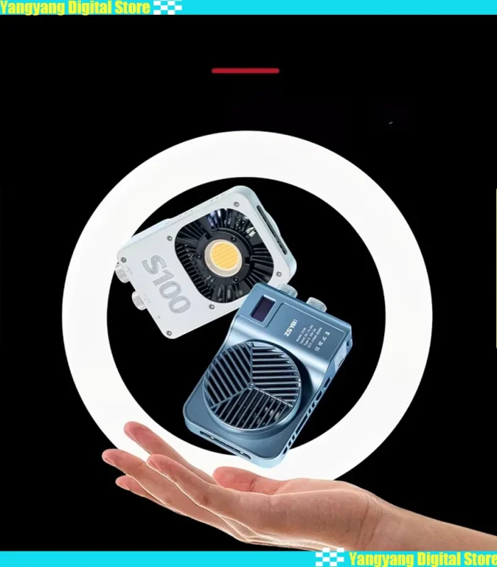 ZSYB S100 100w Photographic Camera Light Dual Color Fill Light Custom for Outdoor Mini Cri96 Dimmable Portable Handheld Light