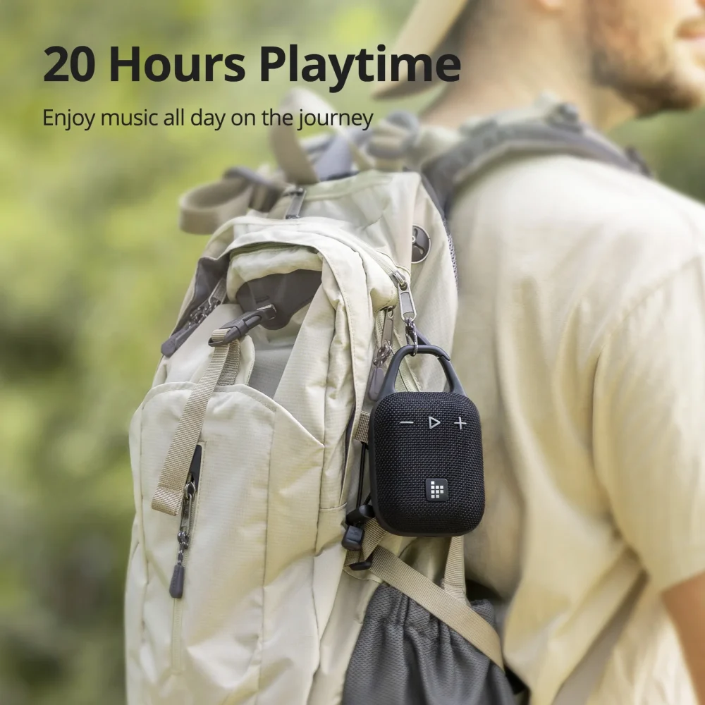 Tronsmart Mirtune H1 Speaker Portable Bluetooth Speaker with Hook, IPX7 Waterproof, 20H Playtime, for Camping, Hiking, Outdoor - Image 6